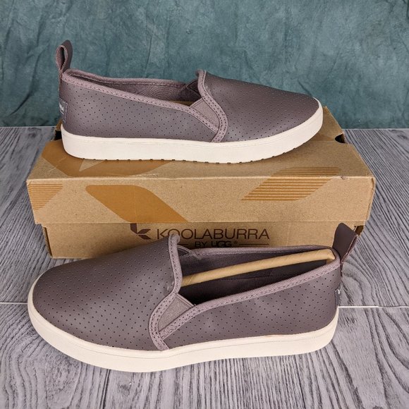 Koolaburra Keller Slip-On White / Cinder Size 5.5 - Picture 3 of 6